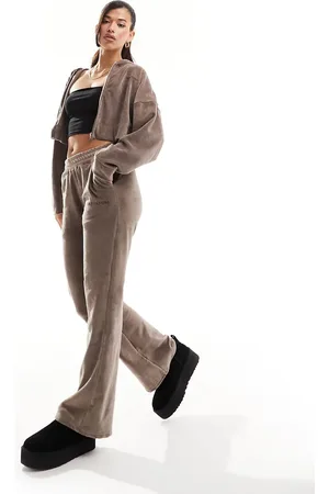 Kaiia Studio logo towelling flared joggers co-ord in