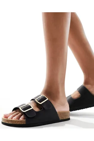Glamorous Double strap footbed sandals in