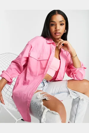 Pull&Bear Oversized poplin shirt co-ord in