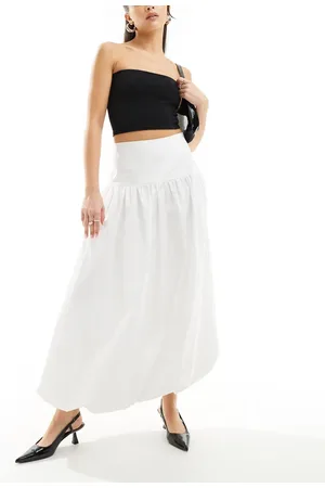 Kaiia Bubble hem maxi skirt in