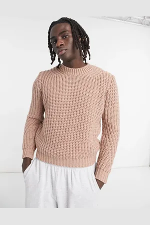 ASOS Chunky knit boxy jumper in light