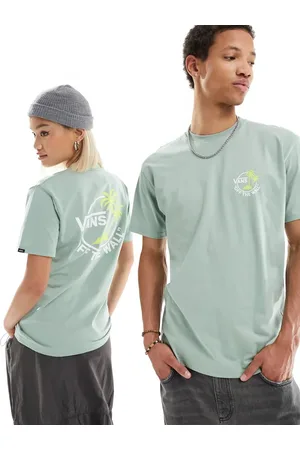 Vans Classic mini dual palm back print t-shirt in light