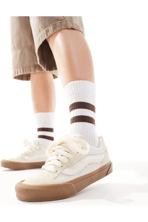 Vans Knu Skool gum sole trainers in beige