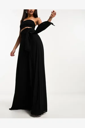 TFNC Maxi skirt with self tie waistband in