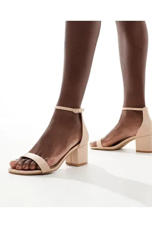 Truffle Collection Block heel sandals in beige