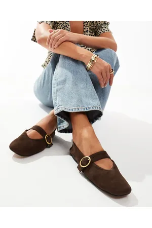ASOS Luxe Premium Leather Mary Jane ballet in