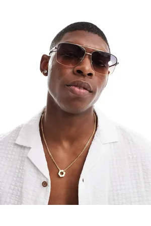 River Island Gradient lens aviator sunglasses in