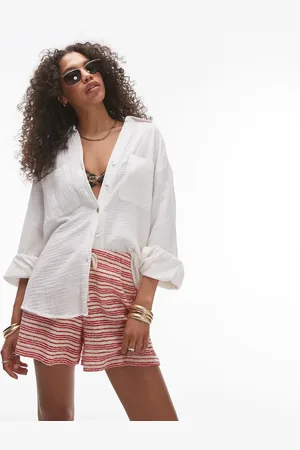 Topshop Cotton casual shirt in ivory