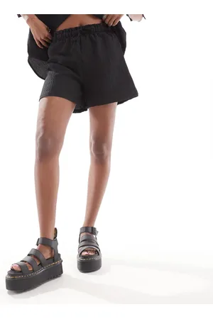 Noisy May High waisted ripple short co-ord in
