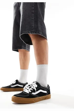 Vans Rowley trainers in and white with gum sole