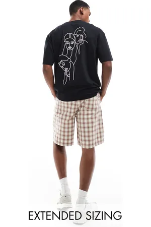 ASOS Oversized t-shirt in with back line drawing print