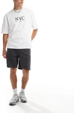 SELECTED Loose fit carpenter shorts in dark