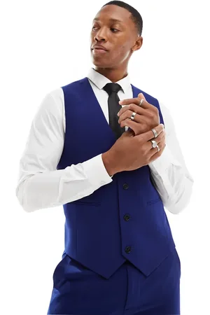 ASOS Super skinny suit waistcoat in dark