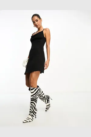 NA-KD Glitter knitted mini dress in