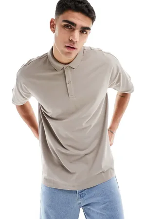 New Look Oversized polo shirt in light