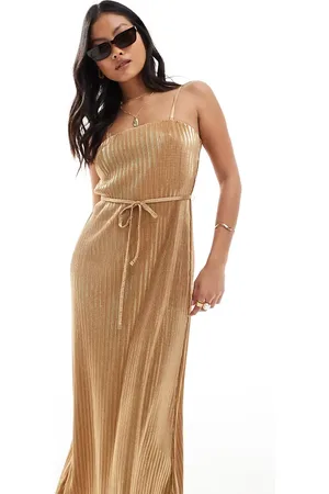 Never Fully Dressed Petite Luna plisse maxi dress in
