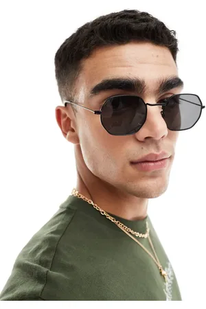ASOS Angled sunglasses in metal with smoke lens