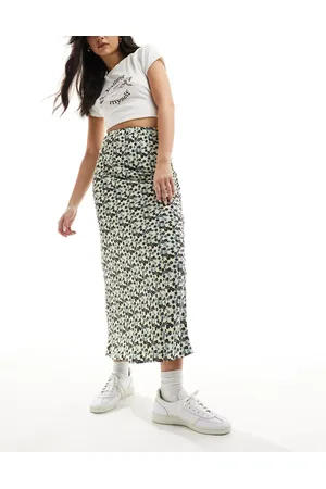 Glamorous Maxi slip skirt in retro ditsy floral