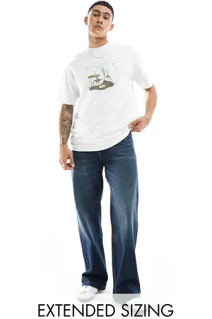 ASOS Super wide leg jeans in vintage tint