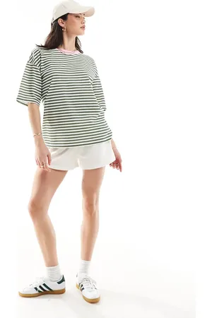 ASOS Oversized boxy t-shirt in stripe with contrast ringer