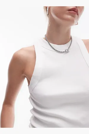 Topshop Rib racer vest in
