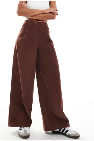 Fred Perry Cord wide leg trousers in rust