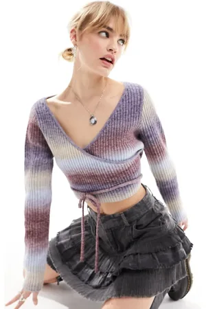 Reclaimed Knit wrapped cropped jumper in