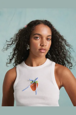 Miss Selfridge Strawberry bow tank in