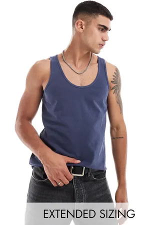 ASOS Pigment dye vest in navy