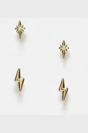 Pieces® Lightning bolt and star 2-pack stud earrings in