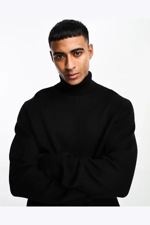Only & Sons Roll neck ribbed jumper in