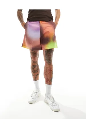 ASOS Smart cropped shorts in multicolour print