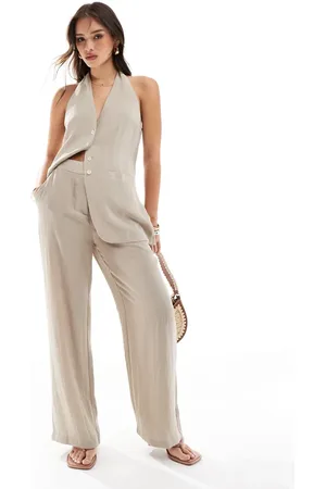 Pretty Lavish Tailored trouser co-ord in taupe