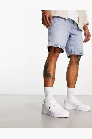 Ralph Lauren Masters court trainer in with pony logo