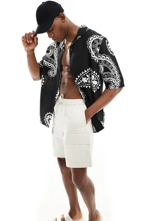 Only & Sons Revere collar shirt with paisley print in