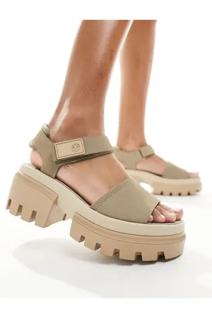 Timberland Everleigh platform sandal in stone
