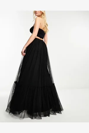 Beauut Tulle maxi skirt with hem detail in