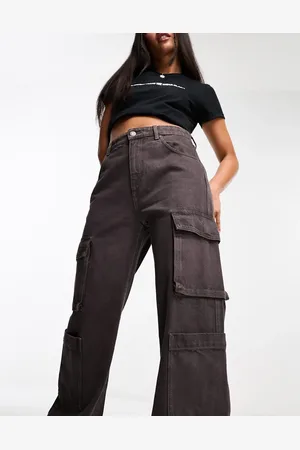Cotton On Cotton On cargo wide leg jean in burgundy