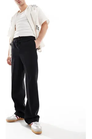 ASOS Pull on smart wide leg trousers in