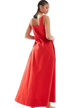 ASOS ASOS DESIGN Tall seamed maxi tennis sundress in