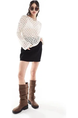 Pimkie Open knit crochet jumper in ecru