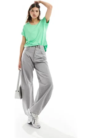 ONLY Short sleeve crew neck top in light