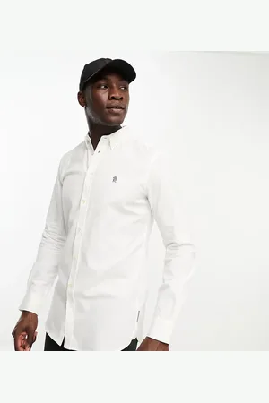 French Connection Tall long sleeve oxford shirt in