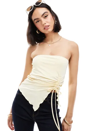 ASOS Ruched bandeau top in soft