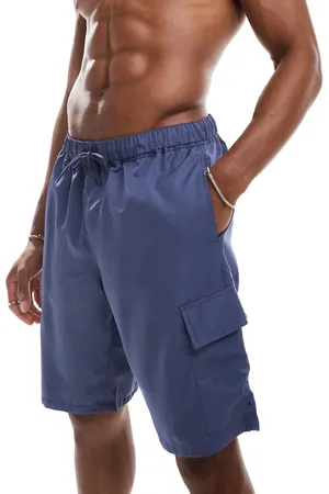 ASOS Swim short in long length with cargo pockets in