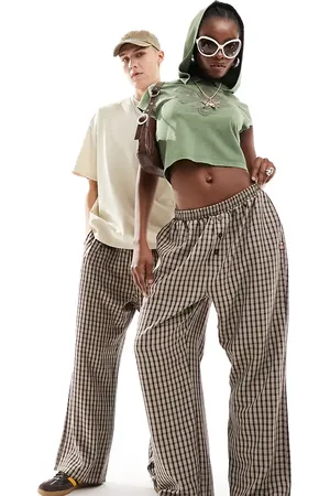 COLLUSION Unisex baggy check trouser