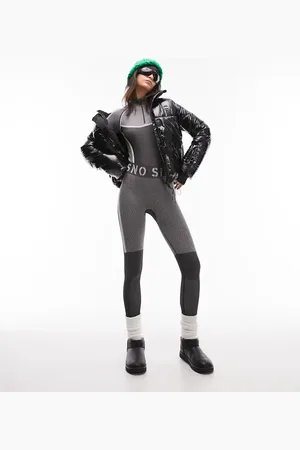 Topshop Sno panelled seamless ribbed ski base layer legging in