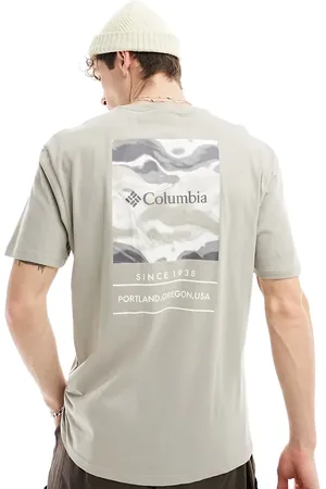 Columbia Barton Springs pattern back print t-shirt in Exclusive at ASOS