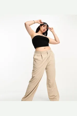 Cotton On Cotton On Curve high waist trousers in stone