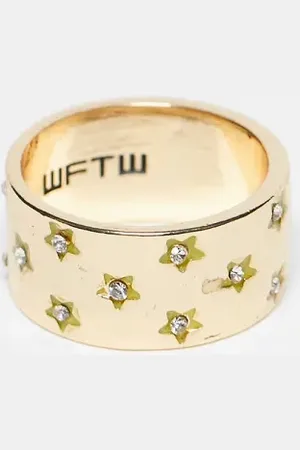 WFTW WTFW crystal star band ring in